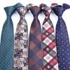 Nuova 11 Colori Skinny 6CM Cravatta da Uomo Poliestere Cravatte per Uomo Quadretti Floreale Jacquard Cravatta Business Festa Cravatte