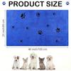 3 PEZZI 60x100 Super Assorbente Asciugatura Rapida Asciugamano per Animali Morbida Microfibra Asciugamano da Bagno per Cane Gatto Stampa Zampa Osso Taglia Grande Coperta Asciugatura Animali