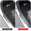 For Tesla Model YL 6-Seater Front Rear Door Sill Protector Leather Threshold Bumper Strip Guards Anti-kick Pads Car Accessories