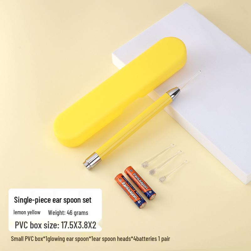 LED Ohrreinigungsset für Kinder: Leuchtendes Ohrstäbchen, Baby-Pinzette mit Licht & Wiederaufladbares Weichspitzen-Werkzeug