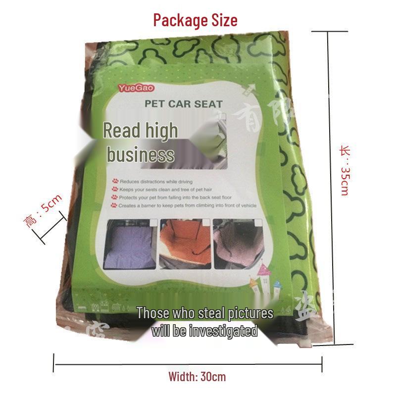 Dog Double-Layer Dirt-Resistant Car Seat Pad for Pets - Back Seat Cushion with Open Hole Design