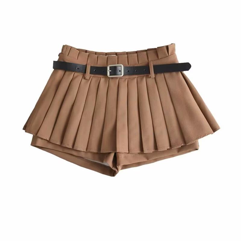 Women's High-Waisted Pleated Slimming Skirt - Spring/Autumn, Anti-Exposure, Age-Reducing, Hot Girl Style