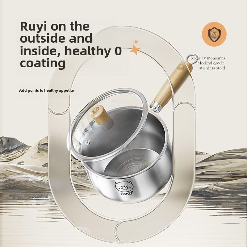 316 stainless steel pot super thick baby food pot stainless steel  soup baby milk  cooking one pot