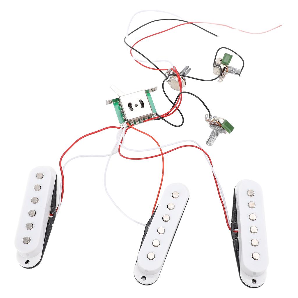Electric Guitar Pickups Kit Prewired Set Single Coil with Timbre Volume Line Replacement for ST