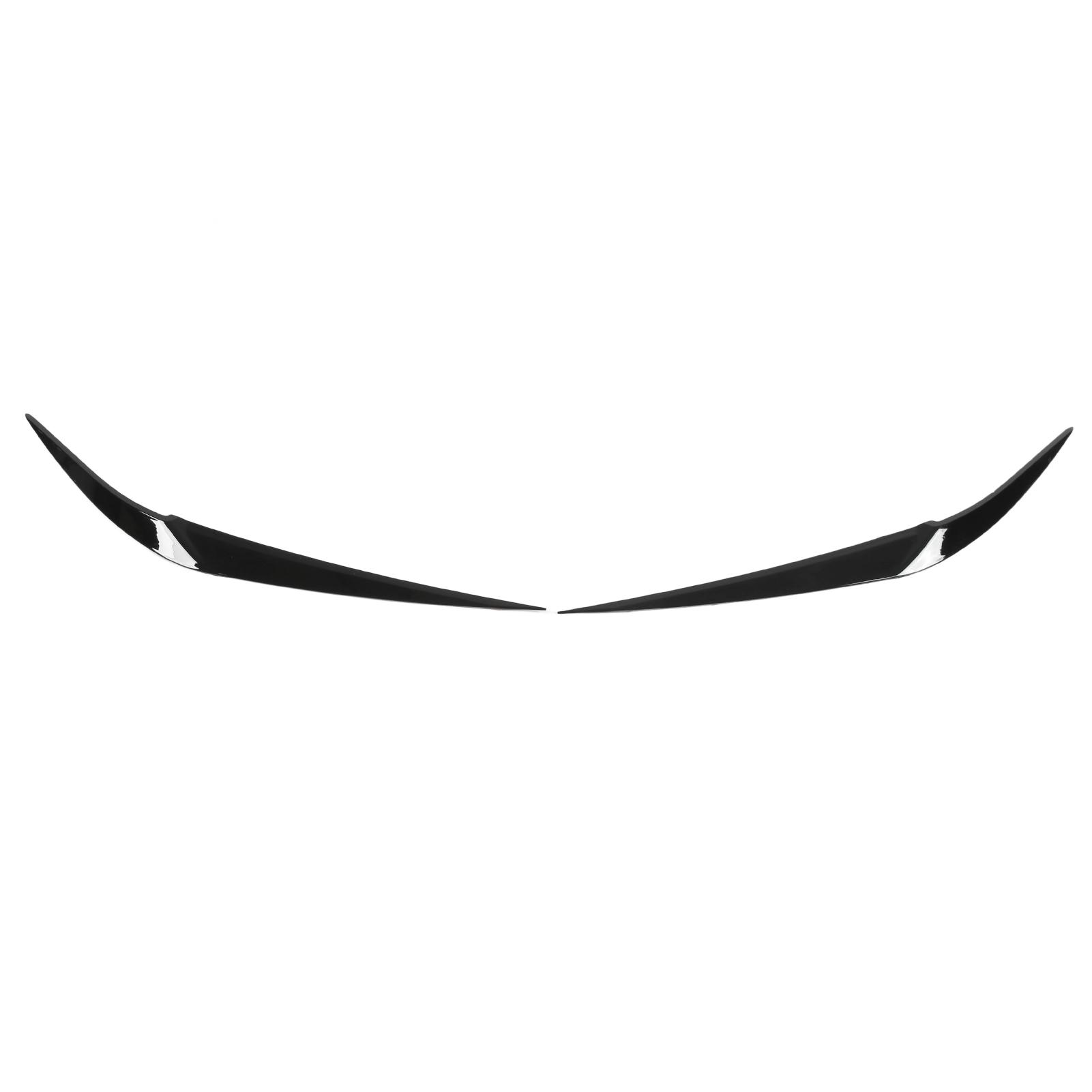 Neoglint Unisex Black Pair Car Headlight Eyebrows Front Left Right Trim Exterior Decoration Replacement For X1 F48 2015+(Glossy )
