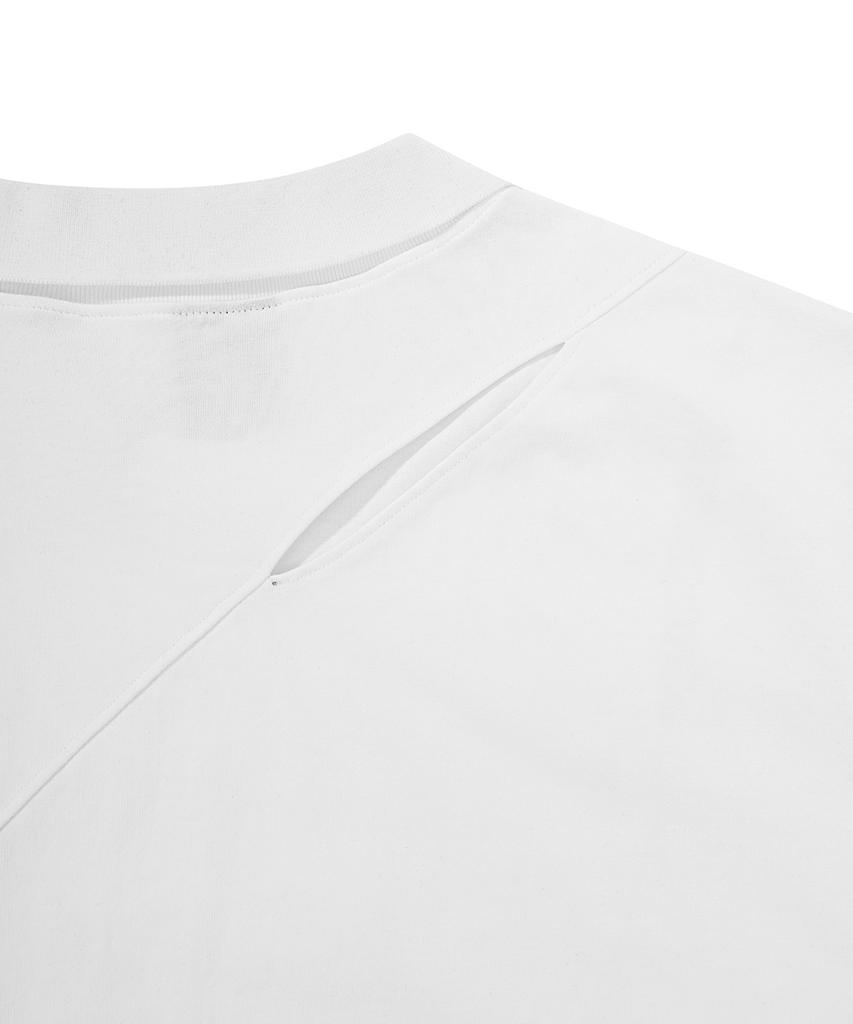 Opeunyadeu(Owai) Cut-Out Logo Collar T-White