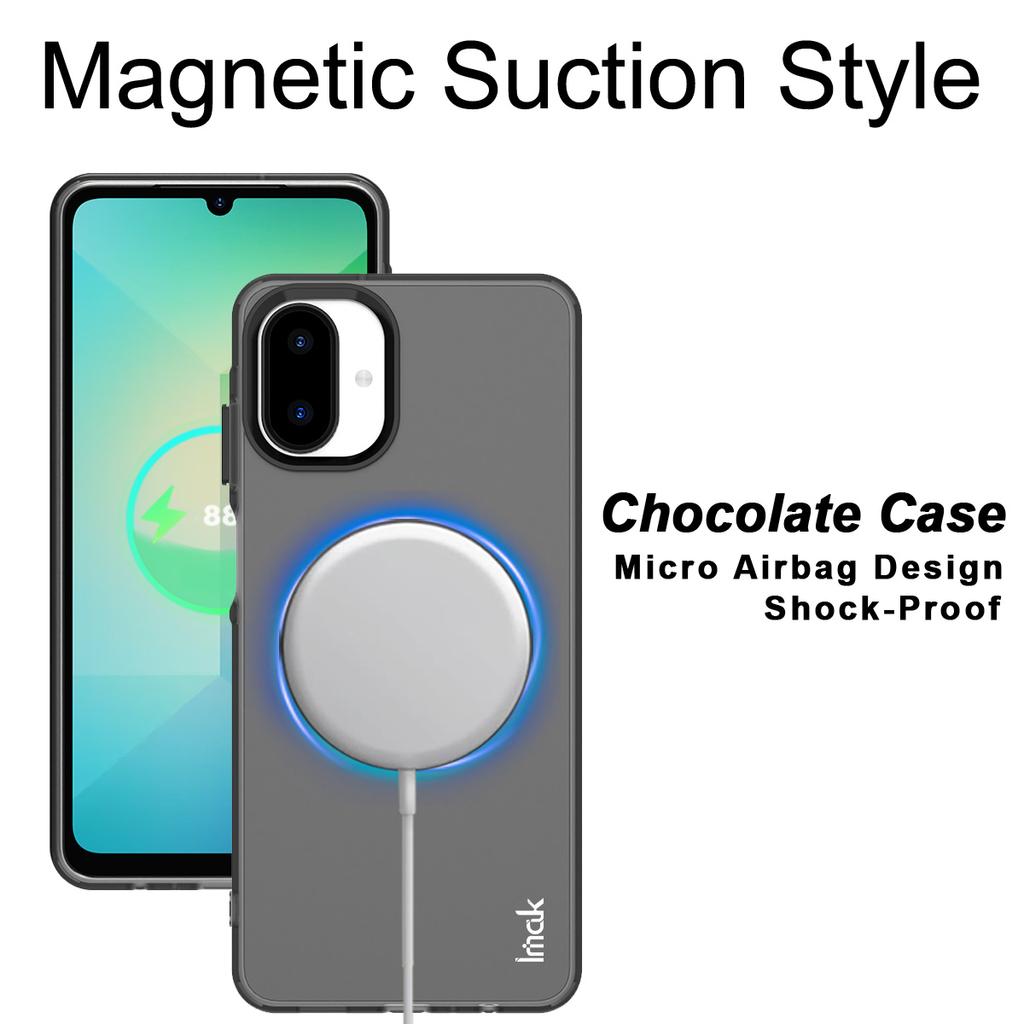 IMAK For Samsung Galaxy A07 4G Case Compatible with MagSafe PC+TPU Protective Phone Back Cover