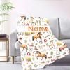 Western Horse And Cowboy Theme Pattern Cozy Customizable Blanket Customize Text Comfortable Suitable For Sofa Couch Office Bed Picnics For All