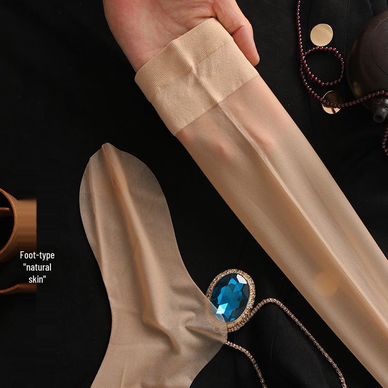 Women's Ultra-Thin Thigh-High Stockings: Non-Slip, Foot-Shaped Heel, Over-the-Knee, Perfect for Autumn