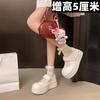 Summer Mary Jane women's shoes platform heightening small white shoes breathable hollow shoes with skirts versatile casual lazy shoes