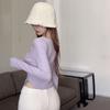 Oversized T Shirt For Women With Embroidered Details And Mandarin Collar For Autumn Winter Casual Wear
