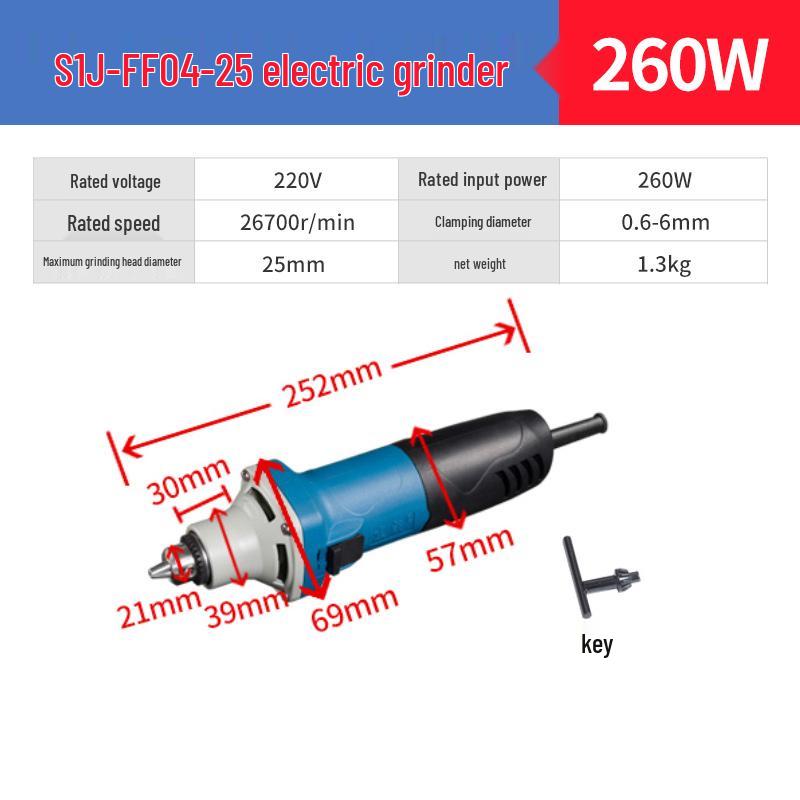 Electric Handheld Small Straight Grinder for Jade Carving and Polishing