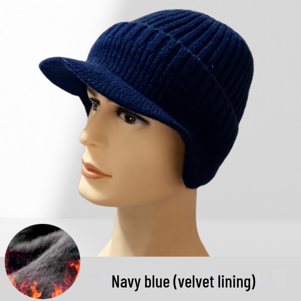 Men's Winter Ear Protection Knitted Wool Hat for Middle-aged and Elderly