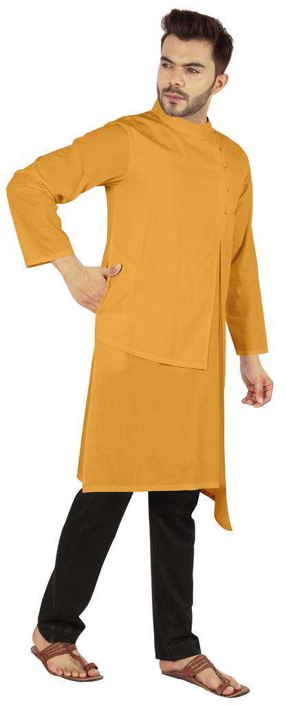 Atasi Indian Designer Kurta For Mens Party Wear Solid Color Ethnic Long