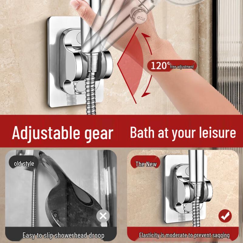 Xuan Yong ABS Black Adjustable No-Drill Shower Head Holder