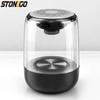 True Wireless Stereo Speaker with Transparent Design Breathing LED Light TWS Bluetooth 5 0 TF Card AUX Audio Input