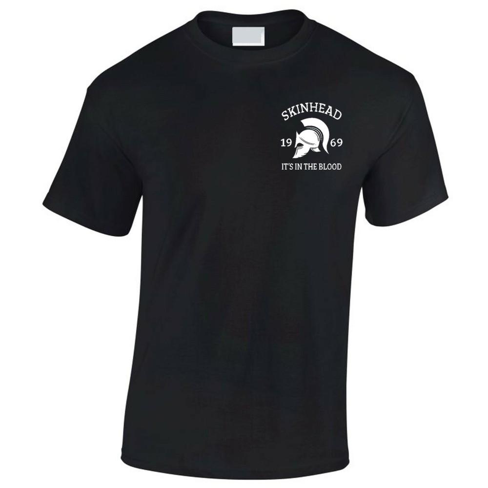 Men s T-Shirt Gift Birthday Skinhead In The Blood 1969 chest logo D2 Unisex T-Shirt M