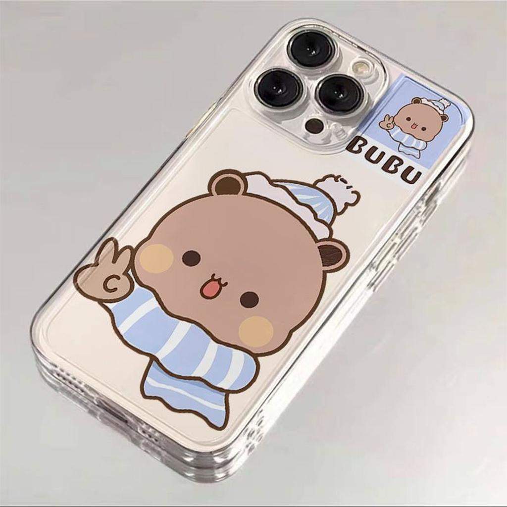 New Solid Color Transparent Phone Case for Girls, for Apple 14pro, Transparent Space Case with Cute and Super Cute Pattern