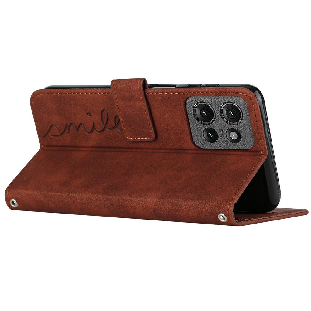 For Motorola Moto G Power (2025)/G Play (2025) 4G Case Viewing Stand PU Leather Phone Cover Imprinted Pattern