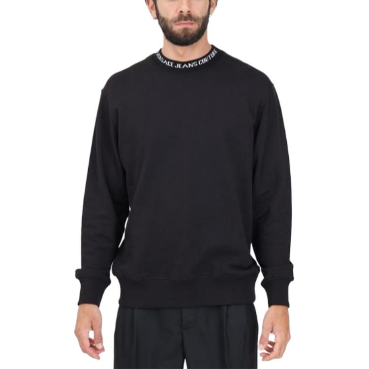 Versace Jeans Couture Logo Trim Cotton Sweatshirt 77GAI3R2F0002899