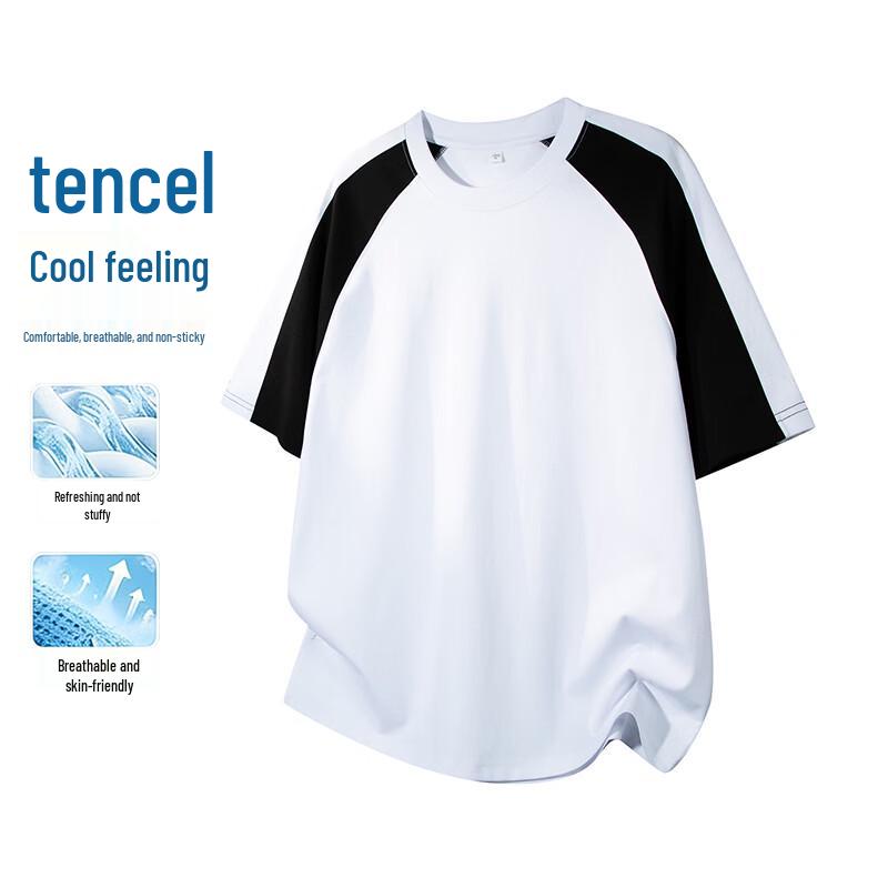 

VUUG Men s Lyocell Blend Colorblock Short Sleeve T-Shirt 3XL