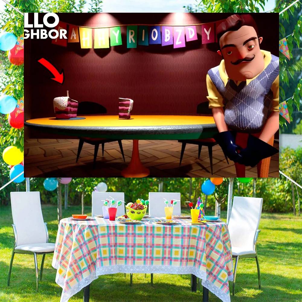 Spiel HELLO N-NEIGHBOR Fotografie Hintergründe Kindergeburtstag Foto Hintergrund Studio Porträts Fotowand Requisiten
