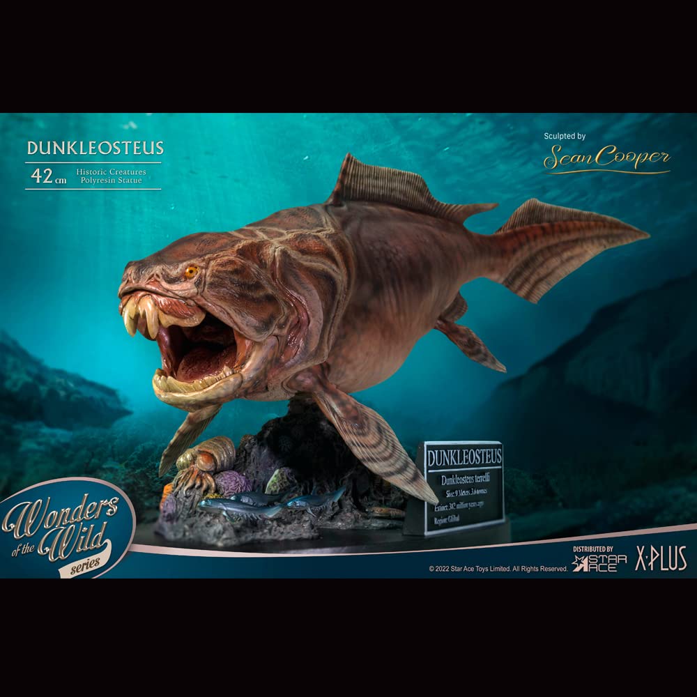 Star Ace Toys Wonders of the Wild Dunkleosteus Polyresin Statue, Approximately 420mm In Length, Pre-painted, Complete Figure, 42cm