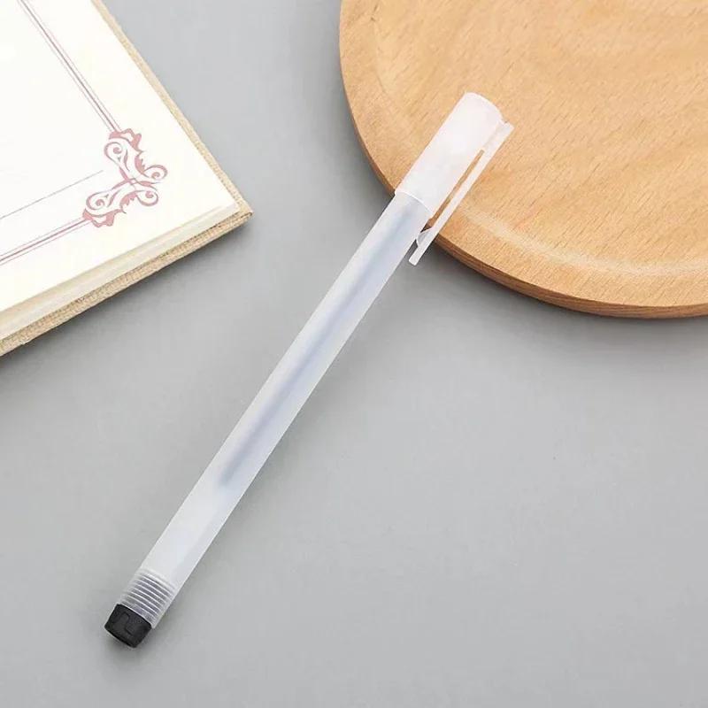 20PCS Clear Frosted Gel Pen Student Writing Carbon Black Exam Office Signature School Stationery Supplies