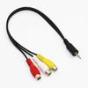 Durable Excellent Male To Female Stereo Jack Cable Video Cable Adapter Cable Cord Connector for TV DVD 3.5mm Mini AV TO 3 RCA