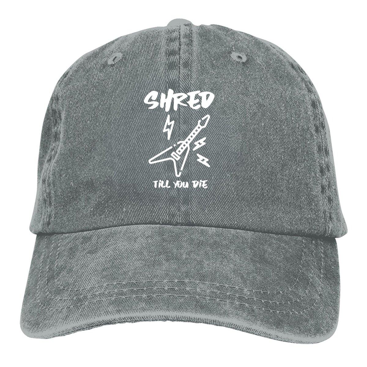 Shred Till You Die Baseball Cap Men Hats Women Visor Protection Snapback Bass Guitar Rock Music Caps One Size