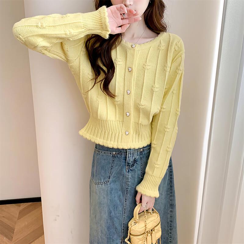 TonLion 2025 Autumn/Winter Women's Textured Cardigan