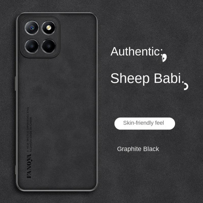 Sheepskin Leather Phone Case For Honor X8C X8B X9C Smart X7C Magic7 Lite 7pro X60 Pro Matte Silicone Shockproof Protection Cover