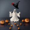Creative Luminous Middle Finger Resin Cute Ghost Statue Small Scary Ghost Figurines Halloween Home Decoration for Table Ornament