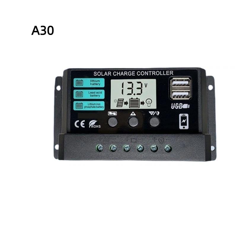 1Pcs Advanced 12V/24V Solar Controller With Lcd Display Multiple Protections Panel Charger Regulator With Load