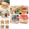 Wooden Busy House Toy For Kids With Educational Activities And Multifunctional Puzzle