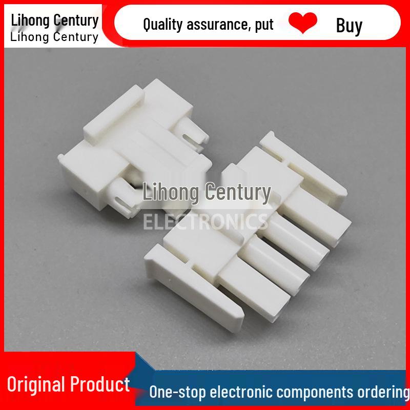 Genuine TE Tyco 4-Pin Connector, 6.35mm Plastic Housing