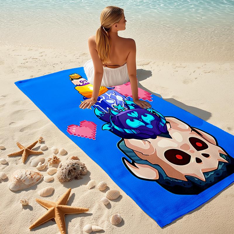 Beach Towel with Blox Fruits game Pattern - soft,absorbent,machine washable Lightweight&Modern,swimming,Travel Essentials