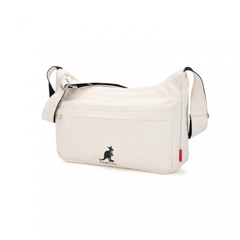 KANGOL Jude Canvas Pocket Crossbody Bag 3296 Ivory
