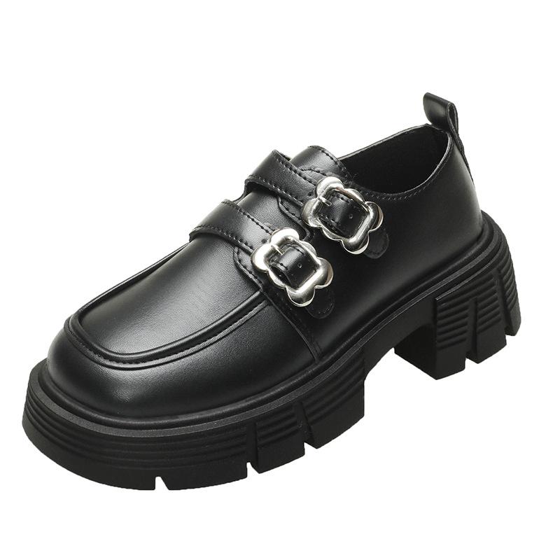 Damen-Loafer im britischen Stil 2025 Frühling und Herbst neu dicker Absatz Plateau Retro-Mode kleine Mary Janes kleine Lederschuhe