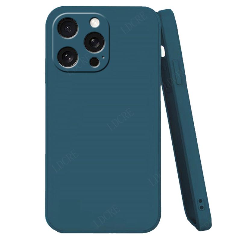 For iPhone 16 Pro Max Case Cover iPhone 16 Pro Capas Original Square Liquid Silicone Fundas iPhone 16 Pro Max 15 Plus Soft Cover