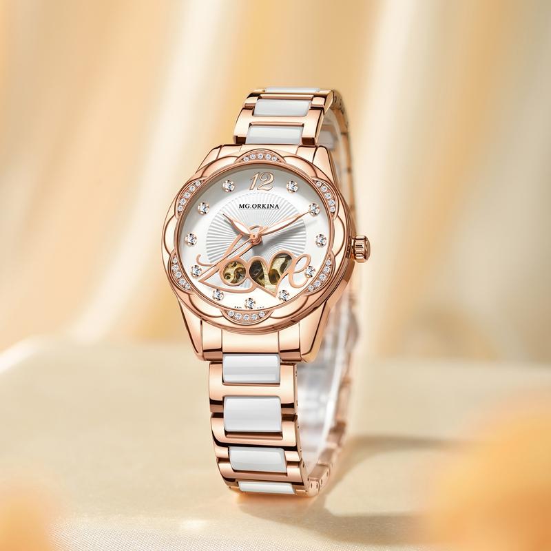 Montres pour femmes au design élégant Montres mécaniques automatiques pour femmes de luxe de marque supérieure en céramique