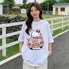 2026 Summer Hello Kitty Cartoon Printed Short Sleeve Pure Cotton Tshirt Parentchild Outfit Classic Fashion Womens Tees Tops