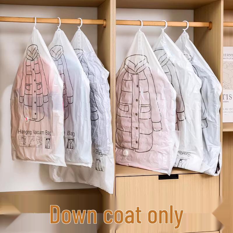 Závěsný vakuový kompresní úložný vak na oblečení a prošívané přikrývky - Černá technologie