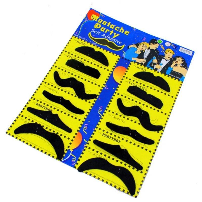

Fake Mustaches Self Adhesive Novelty Hairy Beard Costume Facial Hair Beard Stickers for Halloween Mexican Fiesta Christmas Party