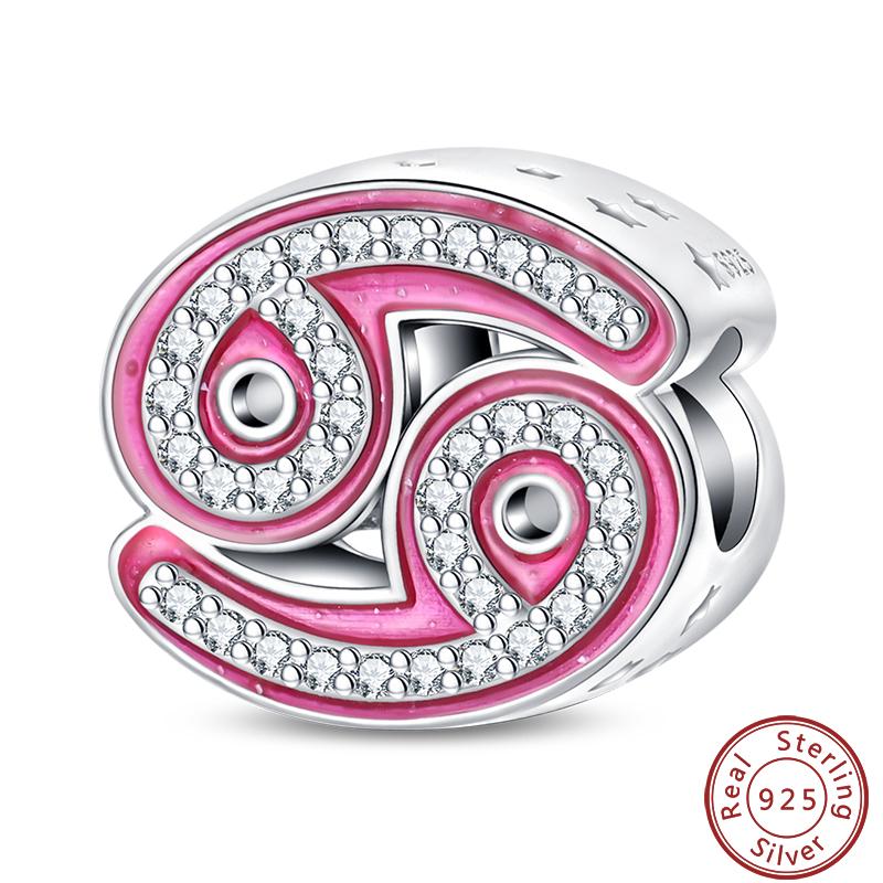 

Brand New Copper Metal 12 Zodiac Shining Princess Pink Lucky Charm Bead Components Bead Components 3mm Do It Yourself Perfect Gift High Quality Fine