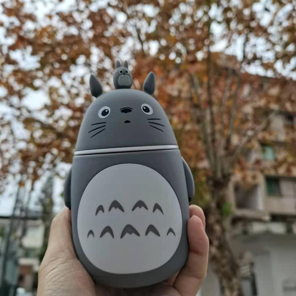 300ML Anime Cartoon Cute Totoro Anime Figure Glass Cup Kawaii Trendy Toy Doll Couple Surprise Gifts