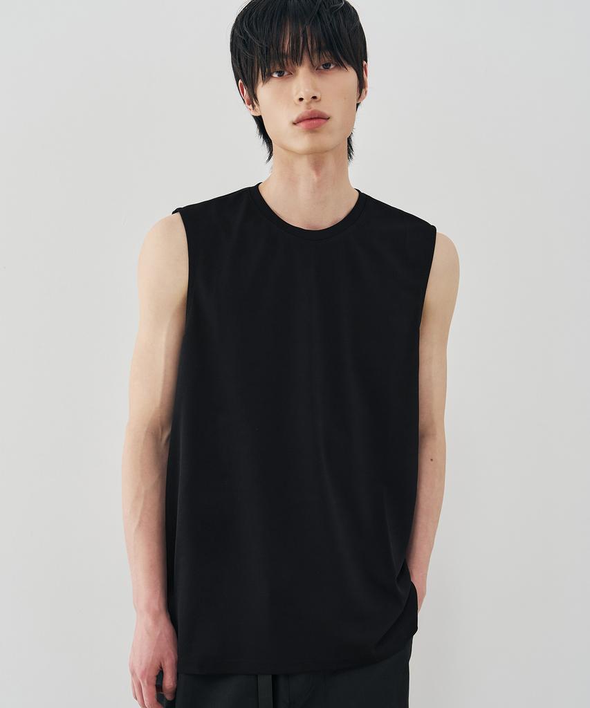 DRAW FIT Cool Mesh Layered Sleeveless [Black]