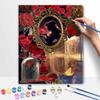 Disney Beauty and The Beast Red Rose Oil Paint Digital Painting Art Kit Handmade DIY Painting Kit Home Decor