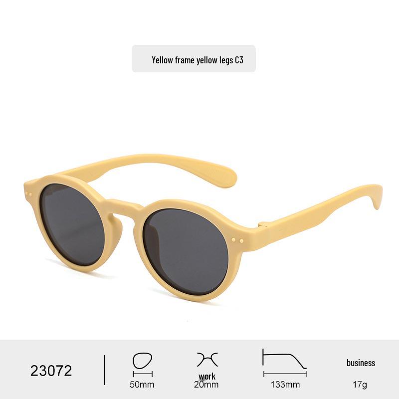 Trendy Polarized Round Baby Sunglasses with UV Protection and Soft Silicone Frame