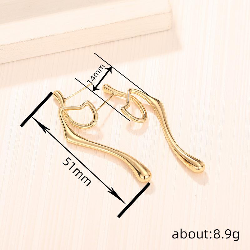 Women's Exaggerated Irregular Line Earrings